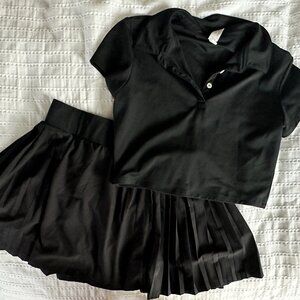 Tennis/Pickleball Womens Black Set